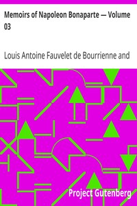 Book cover of "Memoirs of Napoleon Bonaparte — Volume 03"