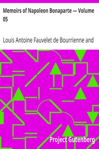 Book cover of "Memoirs of Napoleon Bonaparte — Volume 05"