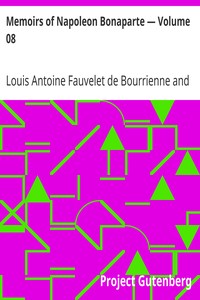Book cover of "Memoirs of Napoleon Bonaparte — Volume 08"