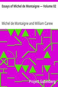 Book cover of "Essays of Michel de Montaigne — Volume 02"
