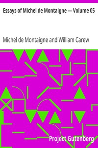 Book cover of "Essays of Michel de Montaigne — Volume 05"