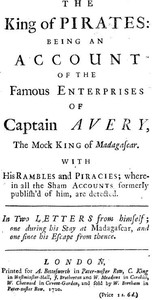 Book cover of "The King of Pirates - Being an Account of the Famous Enterprises of Captain Avery, the Mock King of Madagascar"