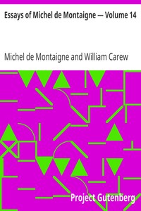 Book cover of "Essays of Michel de Montaigne — Volume 14"
