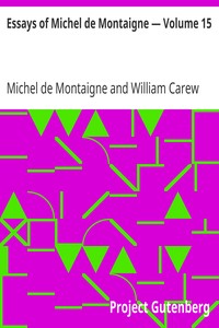 Book cover of "Essays of Michel de Montaigne — Volume 15"