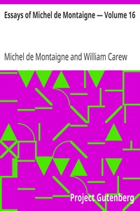 Book cover of "Essays of Michel de Montaigne — Volume 16"