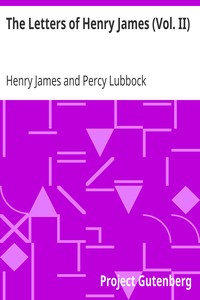 Book cover of "The Letters of Henry James (Vol. II)"