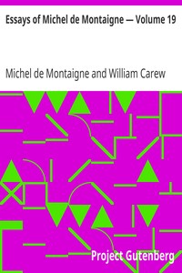 Book cover of "Essays of Michel de Montaigne — Volume 19"