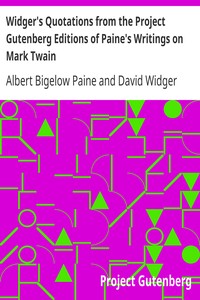 Book cover of "Widger's Quotations from the Project Gutenberg Editions of Paine's Writings on Mark Twain"