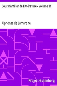 Book cover of "Cours familier de Littérature - Volume 11"