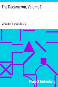 Book cover of "The Decameron, Volume I"
