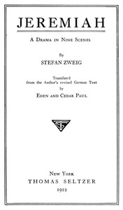 Book cover of "Jeremiah: A Drama in Nine Scenes"