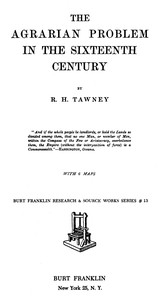 Book cover of "The Agrarian Problem in the Sixteenth Century"