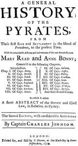 Book cover of "A General History of the Pyrates: - from their first rise and settlement in the island of Providence, to the present time"