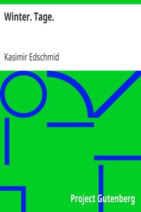 Book cover of "Winter. Tage."