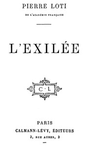 Book cover of "L'exilée"