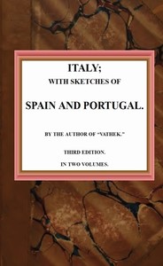Book cover of "Italy; with sketches of Spain and Portugal"