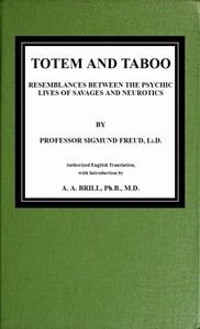 Book cover of "Totem and taboo : Resemblances between the psychic lives of savages and neurotics"