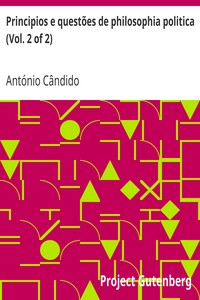 Book cover of "Principios e questões de philosophia politica (Vol. 2 of 2)"