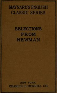 Book cover of "Selections from the Prose Writings of John Henry Cardinal Newman - For the Use of Schools"