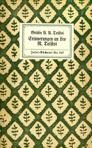 Book cover of "Erinnerungen an Leo N. Tolstoi"