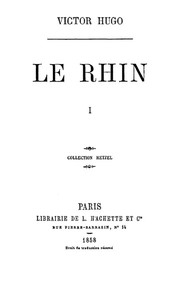 Book cover of "Le Rhin, Tome I"