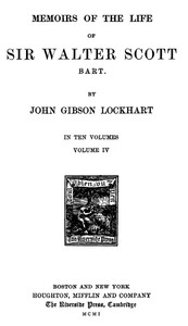 Book cover of "Memoirs of the Life of Sir Walter Scott, Volume 4 (of 10)"
