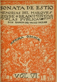 Book cover of "Sonata de estío: memorias del marqués de Bradomín"