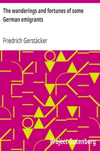 Book cover of "The wanderings and fortunes of some German emigrants"