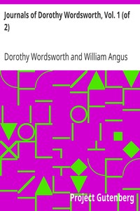 Book cover of "Journals of Dorothy Wordsworth, Vol. 1 (of 2)"