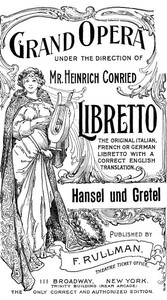 Book cover of "Hänsel and Gretel: A Fairy Opera in Three Acts"