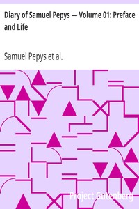 Book cover of "Diary of Samuel Pepys — Volume 01: Preface and Life"