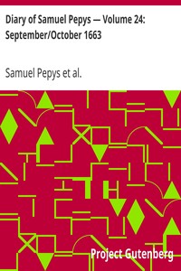 Book cover of "Diary of Samuel Pepys — Volume 24: September/October 1663"