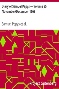 Book cover of "Diary of Samuel Pepys — Volume 25: November/December 1663"