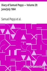 Book cover of "Diary of Samuel Pepys — Volume 29: June/July 1664"