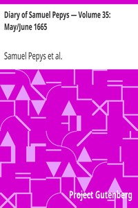 Book cover of "Diary of Samuel Pepys — Volume 35: May/June 1665"