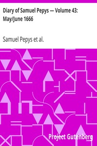 Book cover of "Diary of Samuel Pepys — Volume 43: May/June 1666"