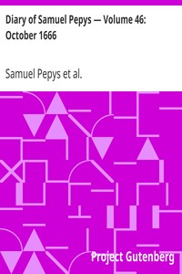 Book cover of "Diary of Samuel Pepys — Volume 46: October 1666"
