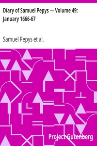 Book cover of "Diary of Samuel Pepys — Volume 49: January 1666-67"