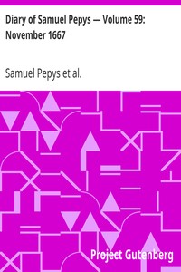 Book cover of "Diary of Samuel Pepys — Volume 59: November 1667"
