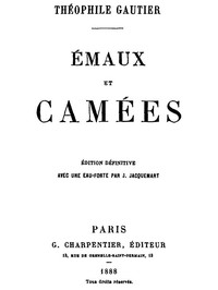 Book cover of "Émaux et camées"