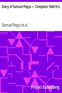 Book cover of "Diary of Samuel Pepys — Complete 1668 N.S."