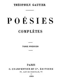 Book cover of "Poésies Complètes - Tome 1"