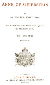 Book cover of "Anne of Geierstein; Or, The Maiden of the Mist. Volume 2 (of 2)"