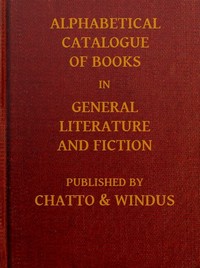 Book cover of "Alphabetical Catalogue of Books in General Literature and Fiction [1913]"