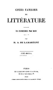 Book cover of "Cours familier de Littérature - Volume 02"