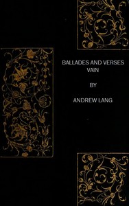 Book cover of "Ballades and Verses Vain"