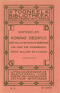 Book cover of "Koning Oedipus, van Sophocles: tragedie"