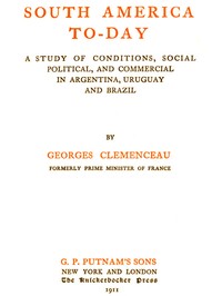Book cover of "South America to-day : a study of conditions, social, political and commercial in Argentina, Uruguay and Brazil"
