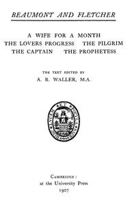 Book cover of "Beaumont and Fletcher's Works, Vol. 05 of 10"