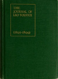 Book cover of "The Journal of Leo Tolstoi (First Volume—1895-1899)"